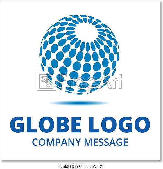 Abstract Globe Logo - Free art print of Globe Logo. Abstract Globe Logo