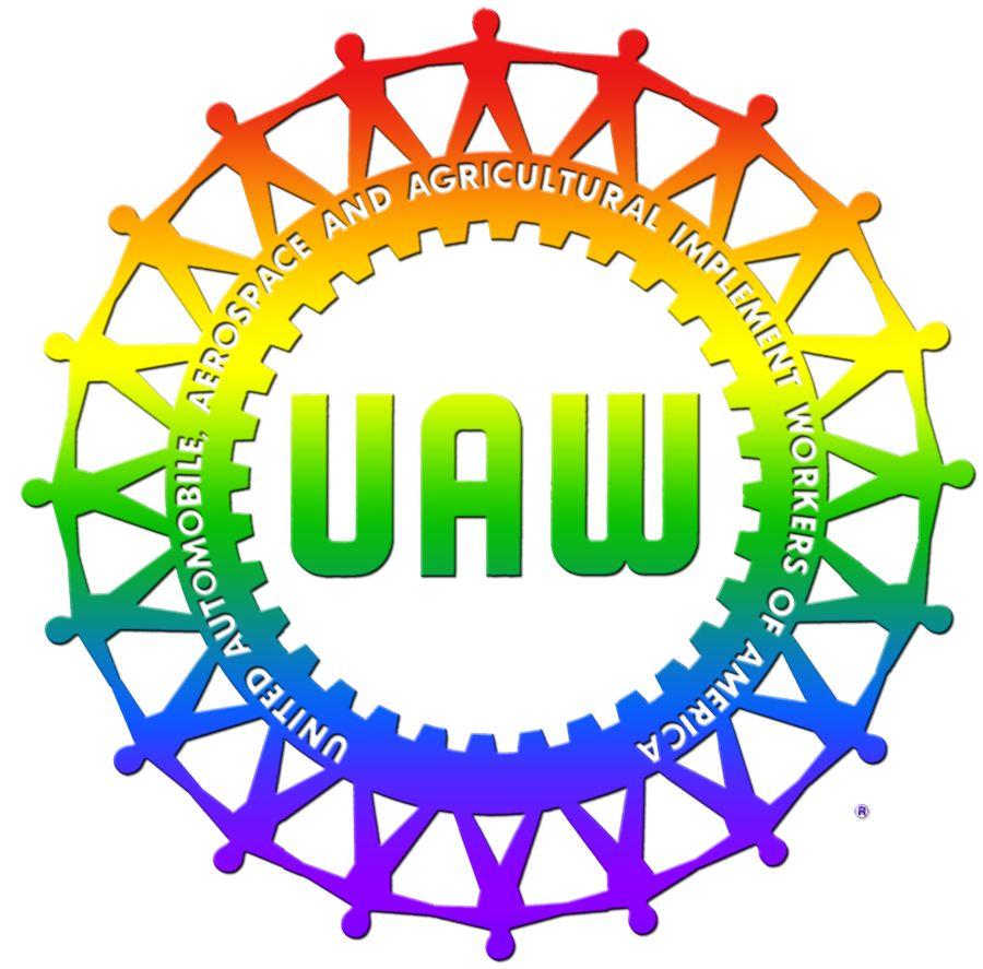 UAW Wheel Logo - Pride Day March!. United Auto Workers Local 2322
