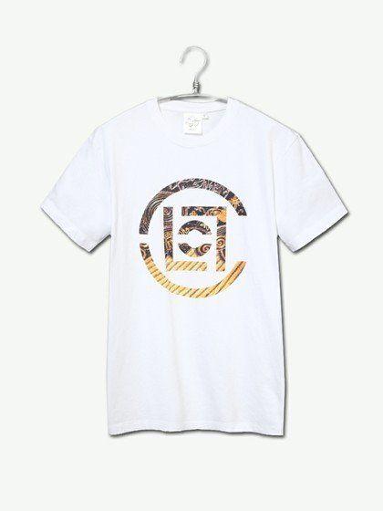 Clot Logo - CLOT (Clottee) - Gold Clot logo Tee (White) | 7Ls. Clothing