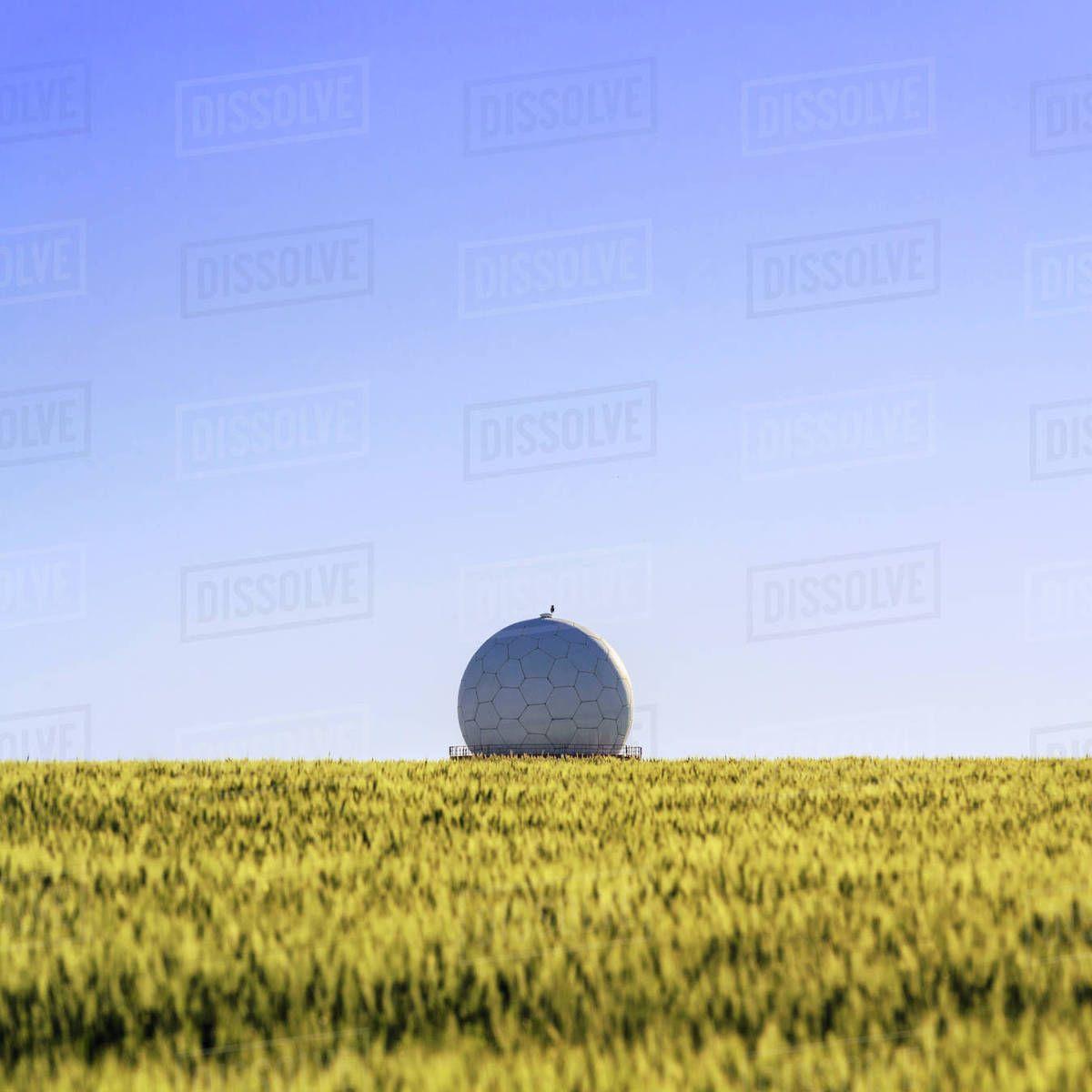 Blue Radar with Wheat Logo - Ukraine, Dnepropetrovsk region, Dnepropetrovsk city, Radar in middle