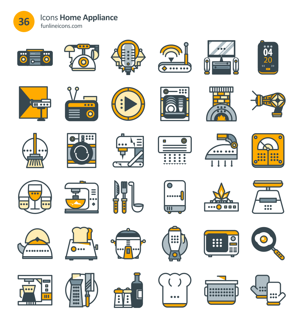 Home Appliance Logo - 72 Home Appliance And Real Estate Icons [Freebie] | Real Estate ...