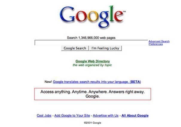 Classic Google Logo - Google's famously sparse homepage is considered a classic design in ...