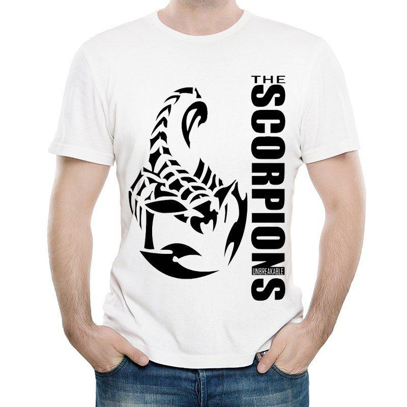 White Scorpion Logo - Buy scorpions band shirt and get free shipping on AliExpress.com
