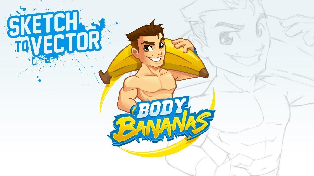 Funny Mascot Logo - BodyBananas | Mascot and Cartoon Logo Design - YouTube