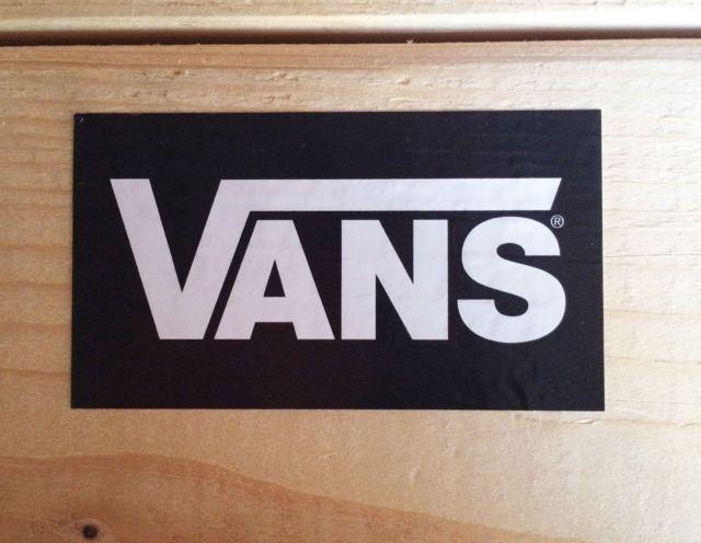 Black Vans Logo - 2 X Black VANS Logo Vinyl Decal Stickers Skateboard Ski Skate Car ...