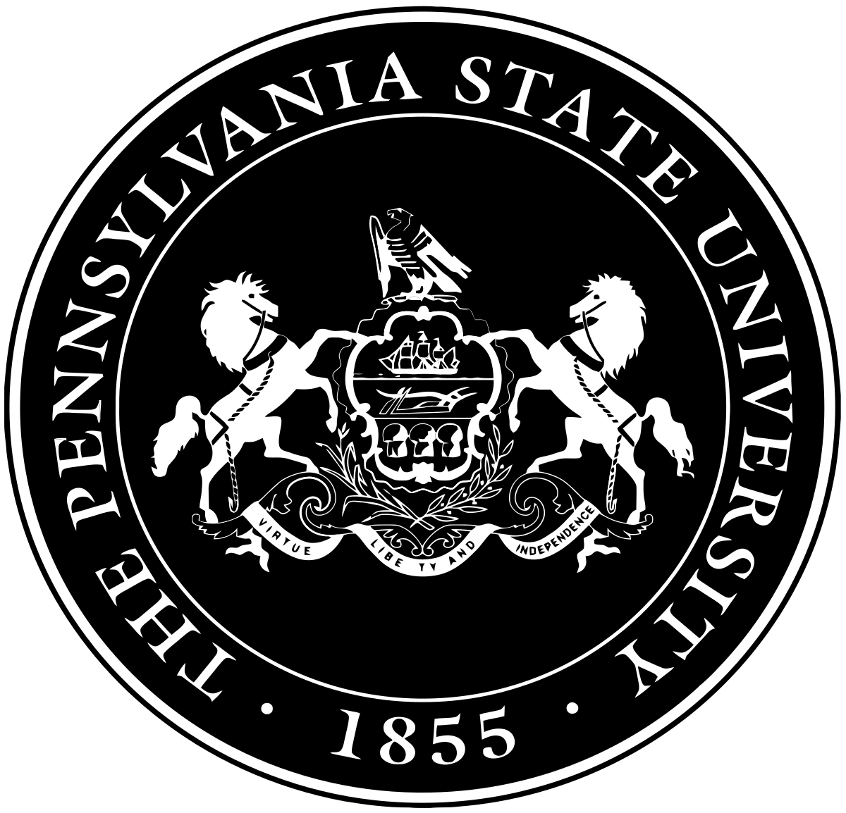 U of a Black and White Logo - Pennsylvania State University