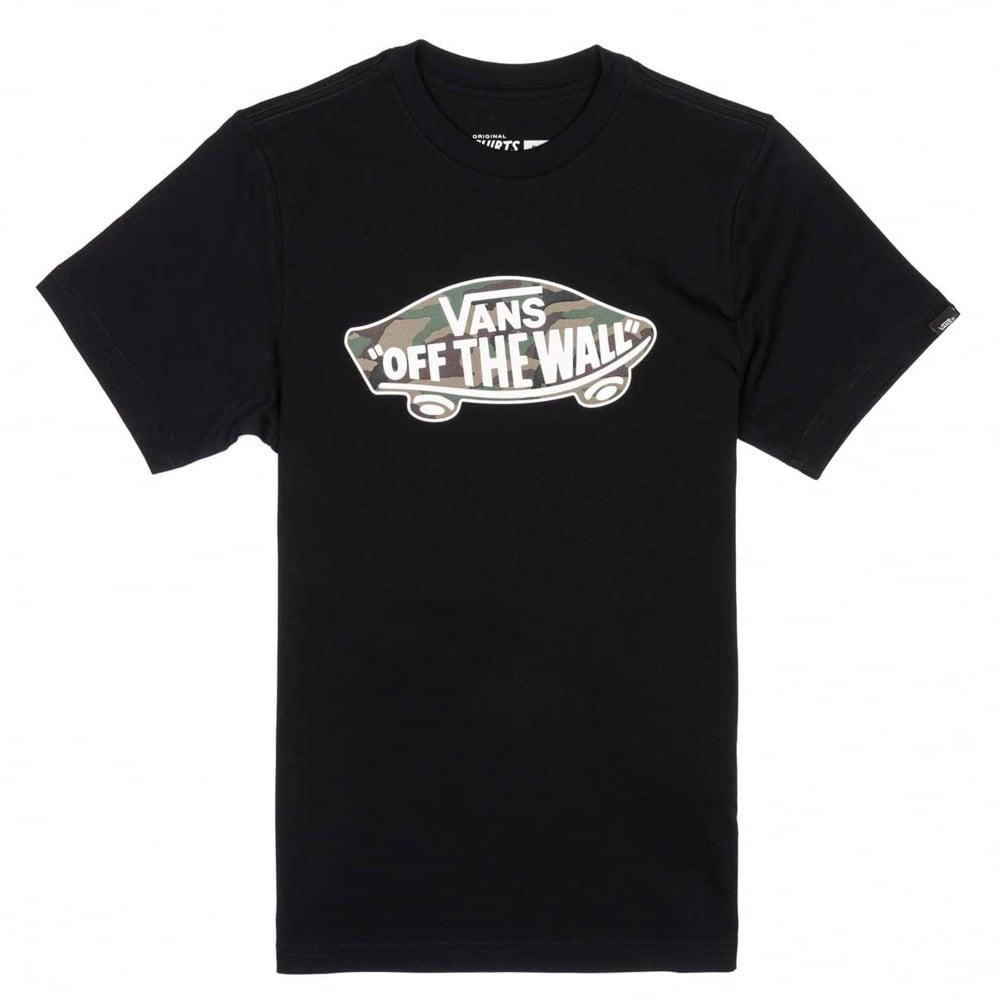 Black Vans Logo - Men Vans Logo Fill T-Shirt - Black / Camo / Vans T-Shirts H44B6281 ...