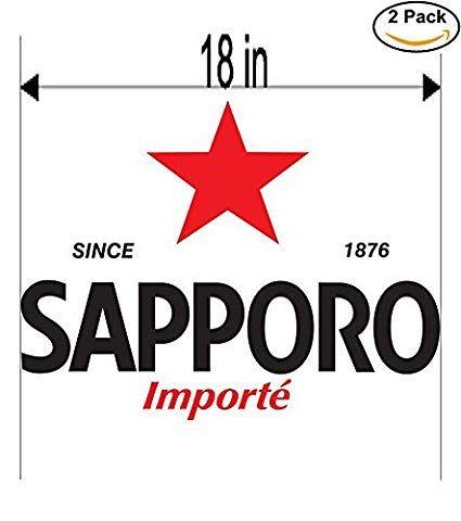 Sapporo Logo - Amazon.com: Sapporo 3 Beer Logo Alcohol 2 Vinyl Sticker Pack Decal ...