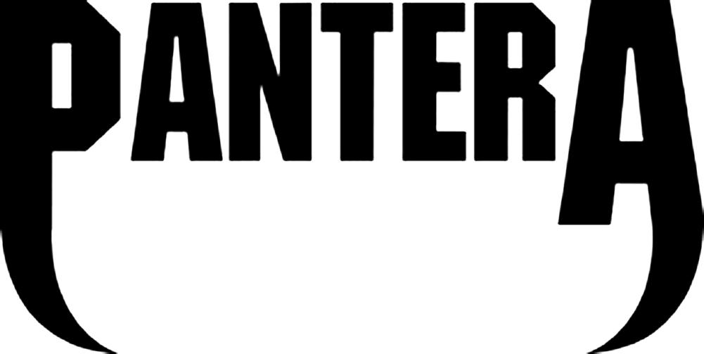 Pantera Logo - Pantera Logo Rub-On Sticker - Black