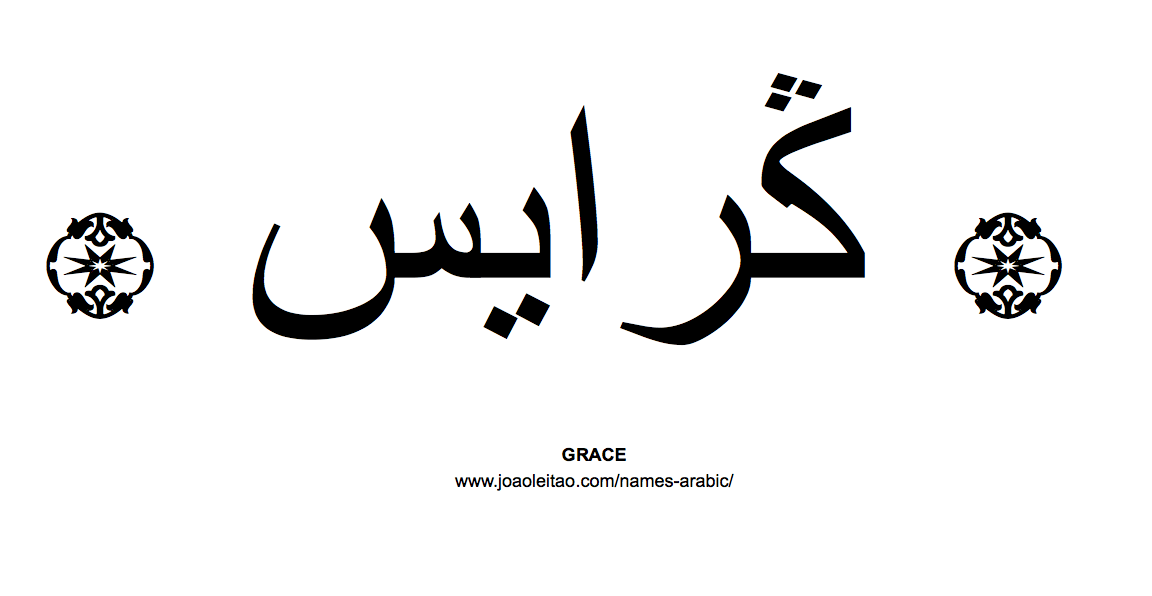 Grace Name Logo - Grace Archives - Names in Arabic