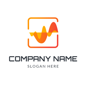 Orange Square Company Logo - Orange Square and Voice Frequency logo design | Music Logo | Logos ...