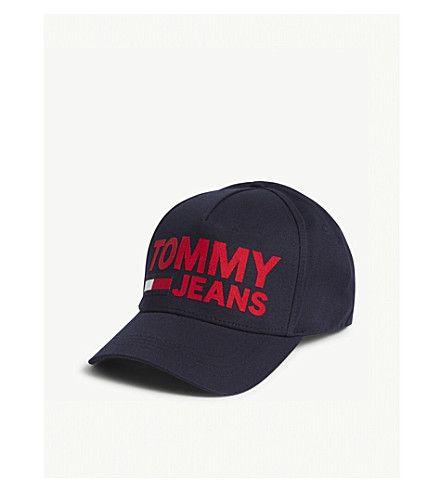 Tommy Hilfiger Black Logo - TOMMY HILFIGER - Tommy Jeans logo cotton snapback cap | Selfridges.com
