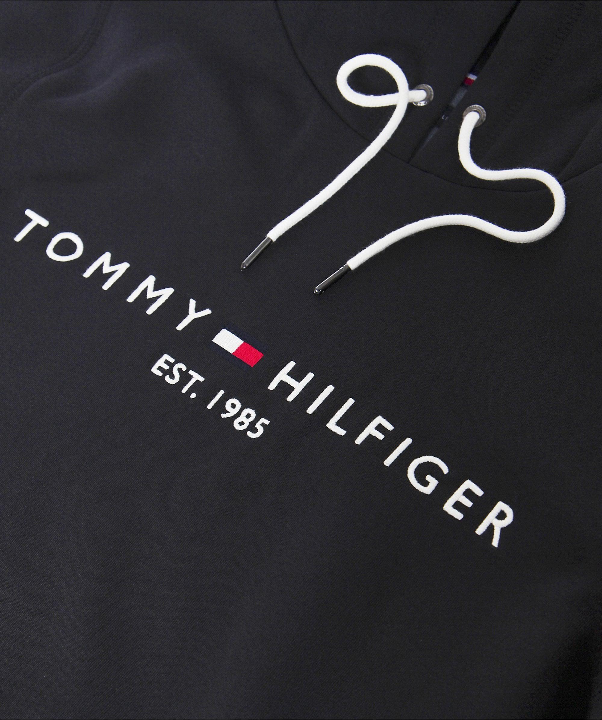Tommy Hilfiger Black Logo - Tommy Hilfiger Tommy Logo Hoodie - Black in Black for Men - Save ...