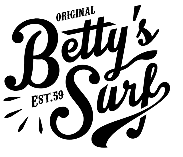 Surf Apparel Logo - Beach store. Betty's Surf Shop