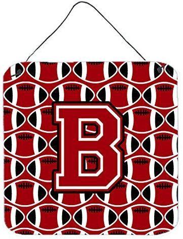 Letter B with a Red Triangle Logo - Caroline's Treasures CJ1073-BDS66 Letter B Football Red, Black and ...