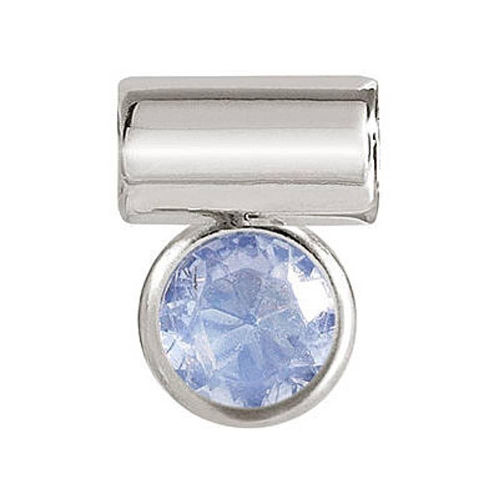 Round Blue and Silver Logo - Nomination Seimia Round Blue Cubic Zirconia Charm 147114 006