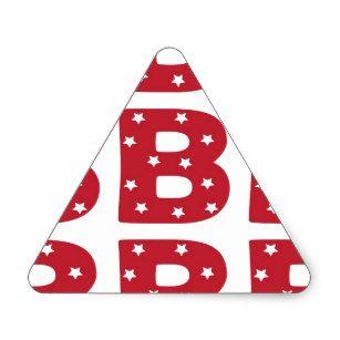 Letter B with a Red Triangle Logo - Red Letter B Stickers & Labels | Zazzle UK