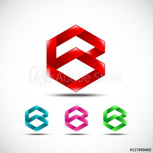 Letter B with a Red Triangle Logo - Abstract letter B logo,vector origami design template elements - Buy ...