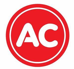 AC Spark Plug Logo - AC Spark Plug Sticker Decal R605