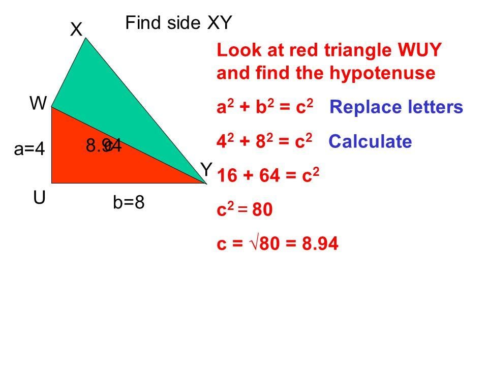 Letter B with a Red Triangle Logo - Pythagoras Theorem c is the length of the hypotenuse (side opposite ...