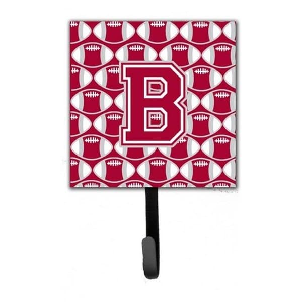 Letter B with a Red Triangle Logo - Shop Letter B Football Crimson, Grey & White Leash or Key Holder ...