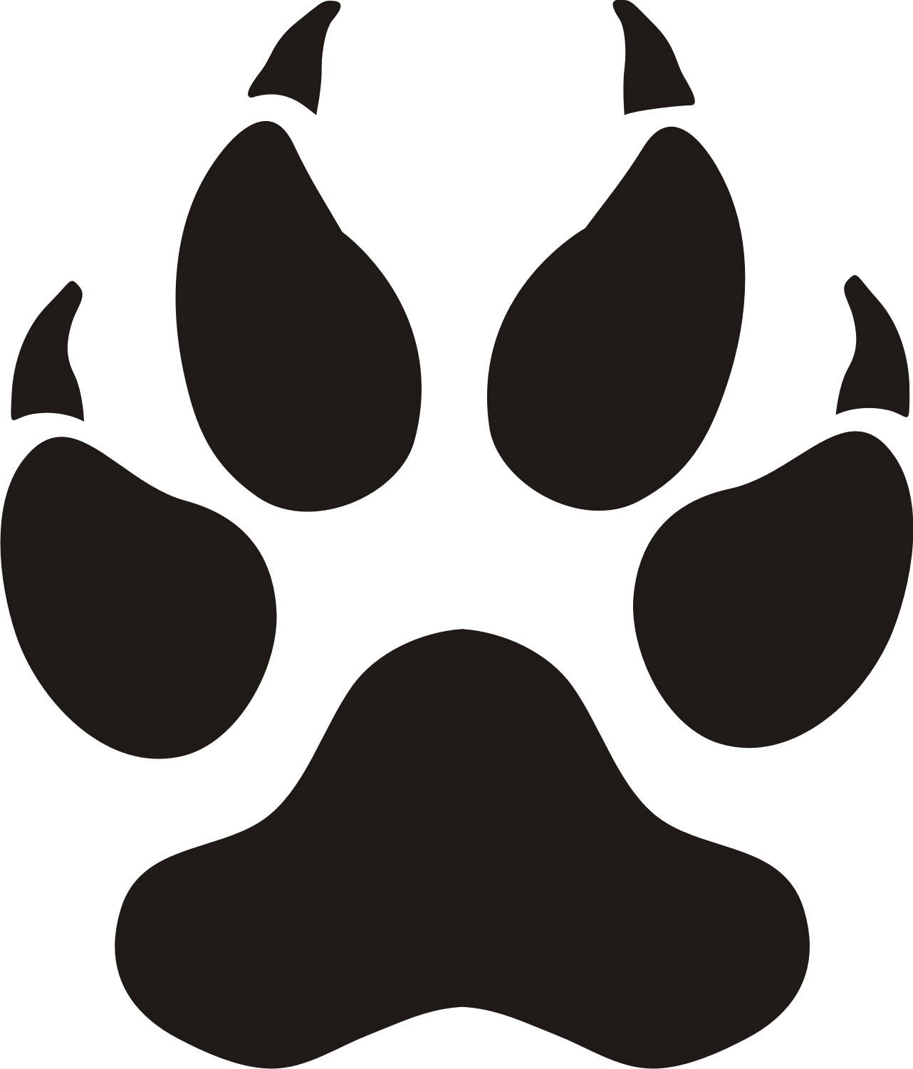 Wolf Paw Print Logo - Free Dog Paw Print Outline, Download Free Clip Art, Free Clip Art on ...