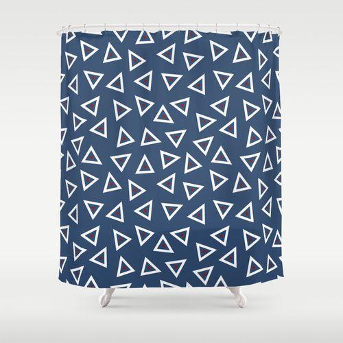 Square White with Red Triangle Logo - Valor. Shower curtains, Products and Curtains