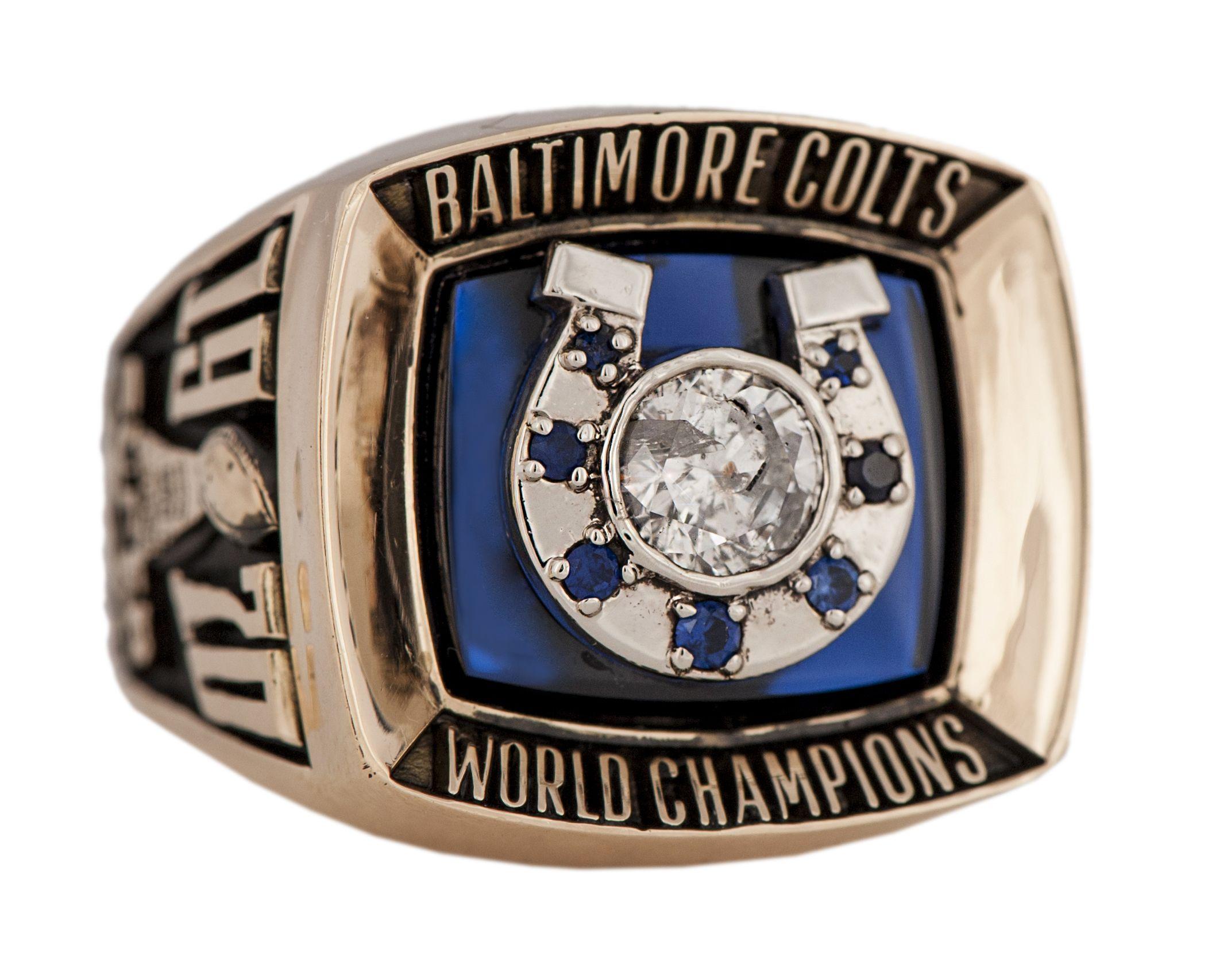 Baltimore Colts Logo - Lot Detail Baltimore Colts Super Bowl Champions Ring Head