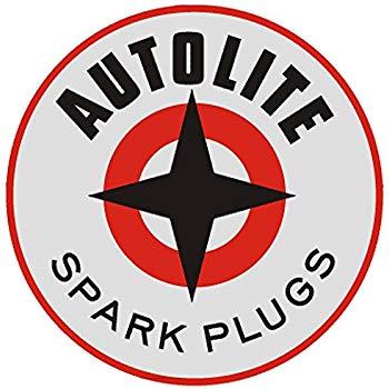 AC Spark Plug Logo - Autolite Spark Plugs Vintage Logo'd Full Color Window