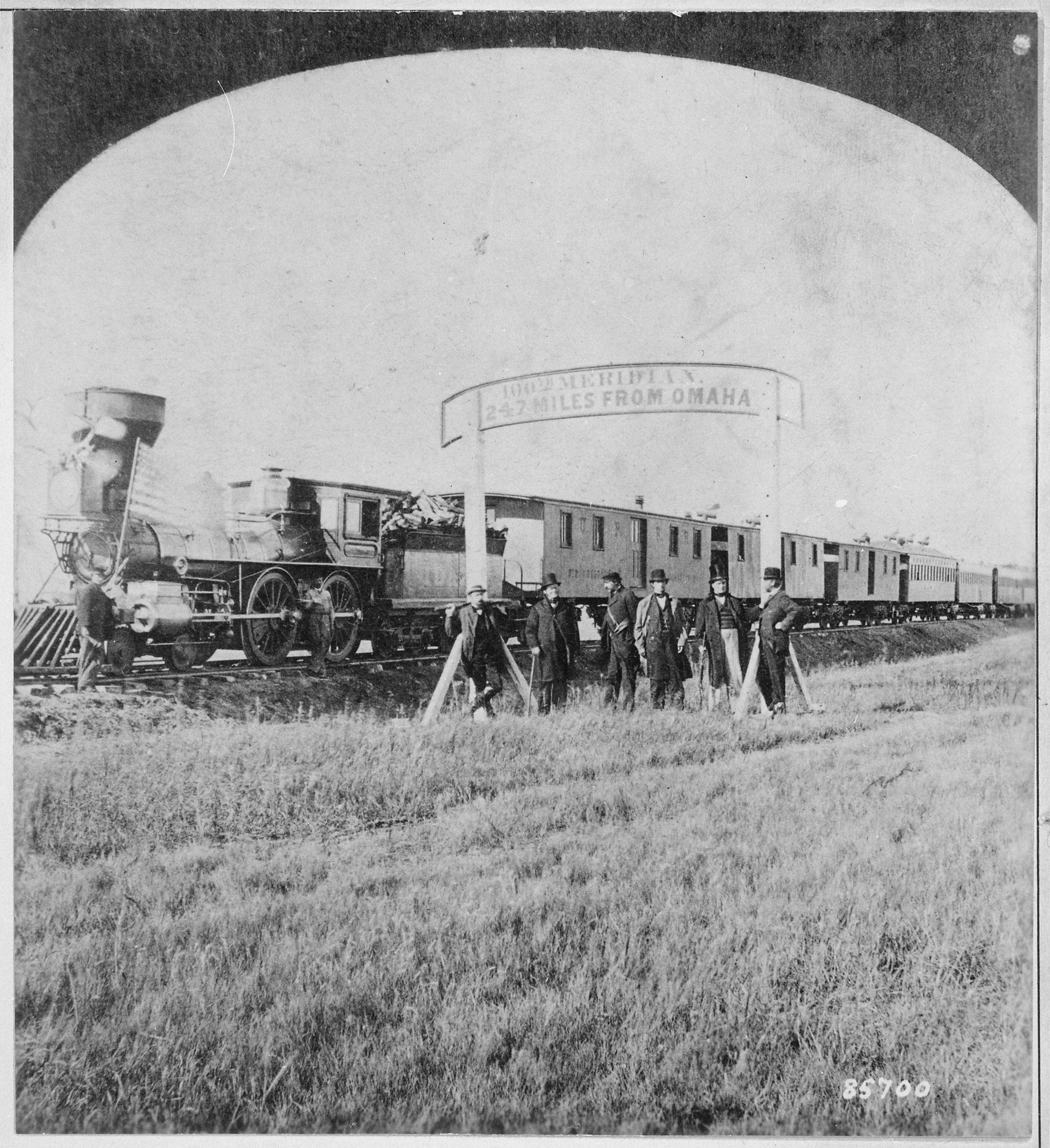 Tranara Logo - Directors of the Union Pacific Railroad on the 100th meridian