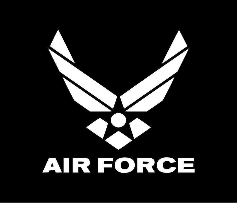 New Air Force Logo - US AIR FORCE Logo Vinyl Decal Car Window Bumper Sticker | eBay