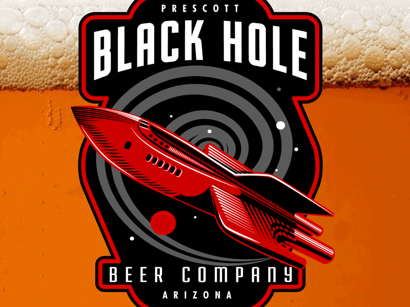 Black and Red Company Logo - Black Hole Beer Company Logo