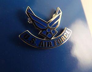 New Air Force Logo - BRAND NEW Lapel Pin U.S. Air Force Logo II Wings W/ Curved Tab Blue ...