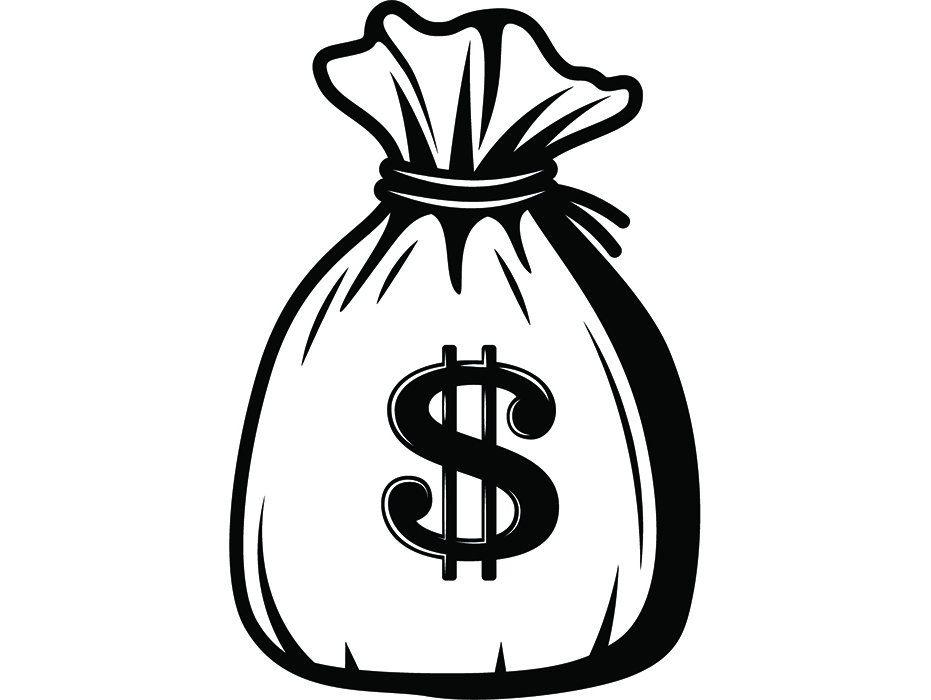 Cash Sign Logo - Money 5 Cash Bag Sack 100 Dollar Sign Bills Bank Success