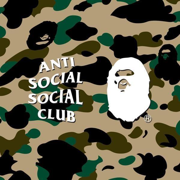A Bathing Ape Camo Logo - A BATHING APE® X ANTI SOCIAL SOCIAL CLUB | us.bape.com