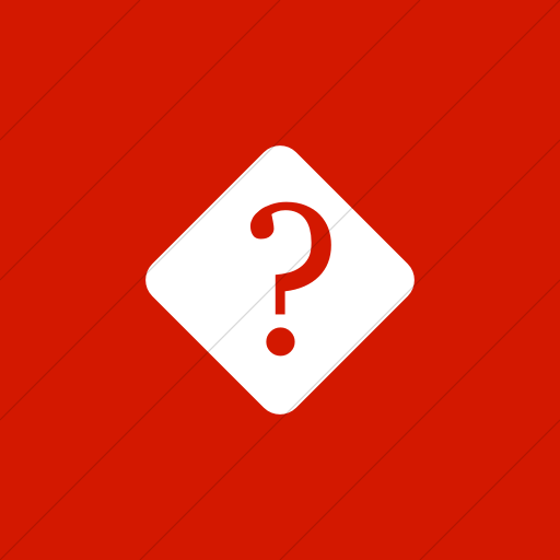 Square White with Red Triangle Logo - IconsETC » Flat square white on red raphael question mark triangle icon