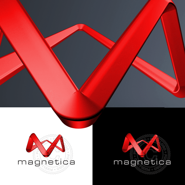 Cool Red S Logo - Magnetica Red M Logo - M Engineering | Pixellogo