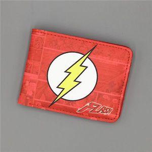 Cool Red S Logo - New Hot Cool THE FLASH LOGO wallets Purse Red Leather Man women