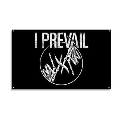 I Prevail Logo - Skele Hands Flag. I Prevail Merch