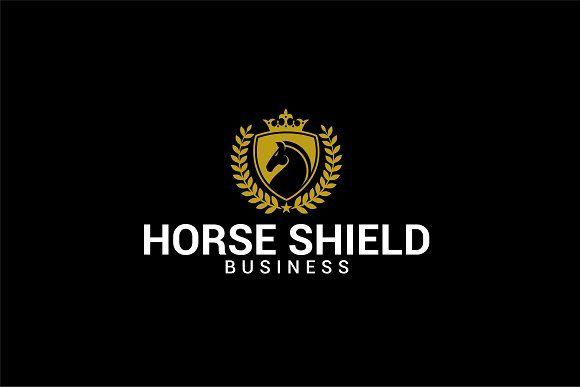 Horse Shield Logo - HORSE SHIELD Logo Templates Creative Market