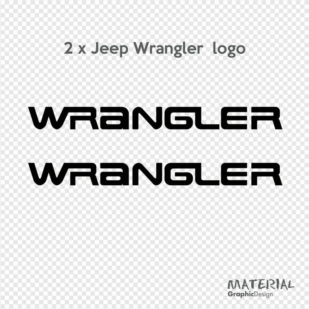 Wrangler Logo - 2x Jeep Wrangler logo Sticker Decal - MOAB SAHARA RUBICON X CAR ...
