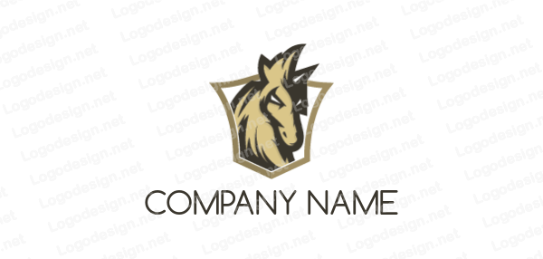 Horse Shield Logo - horse mascot inside the shield | Logo Template by LogoDesign.net