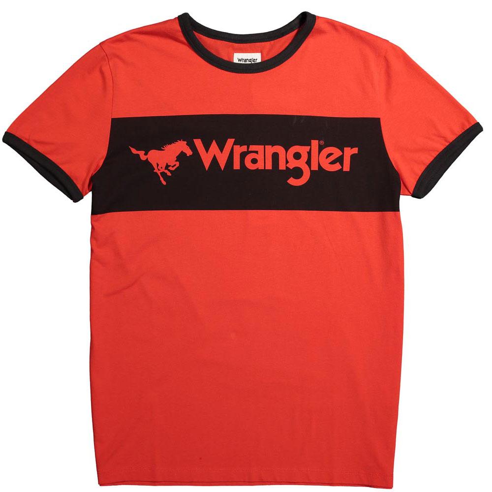 Wrangler Logo - Wrangler Logo Ringer Red buy and offers on Dressinn