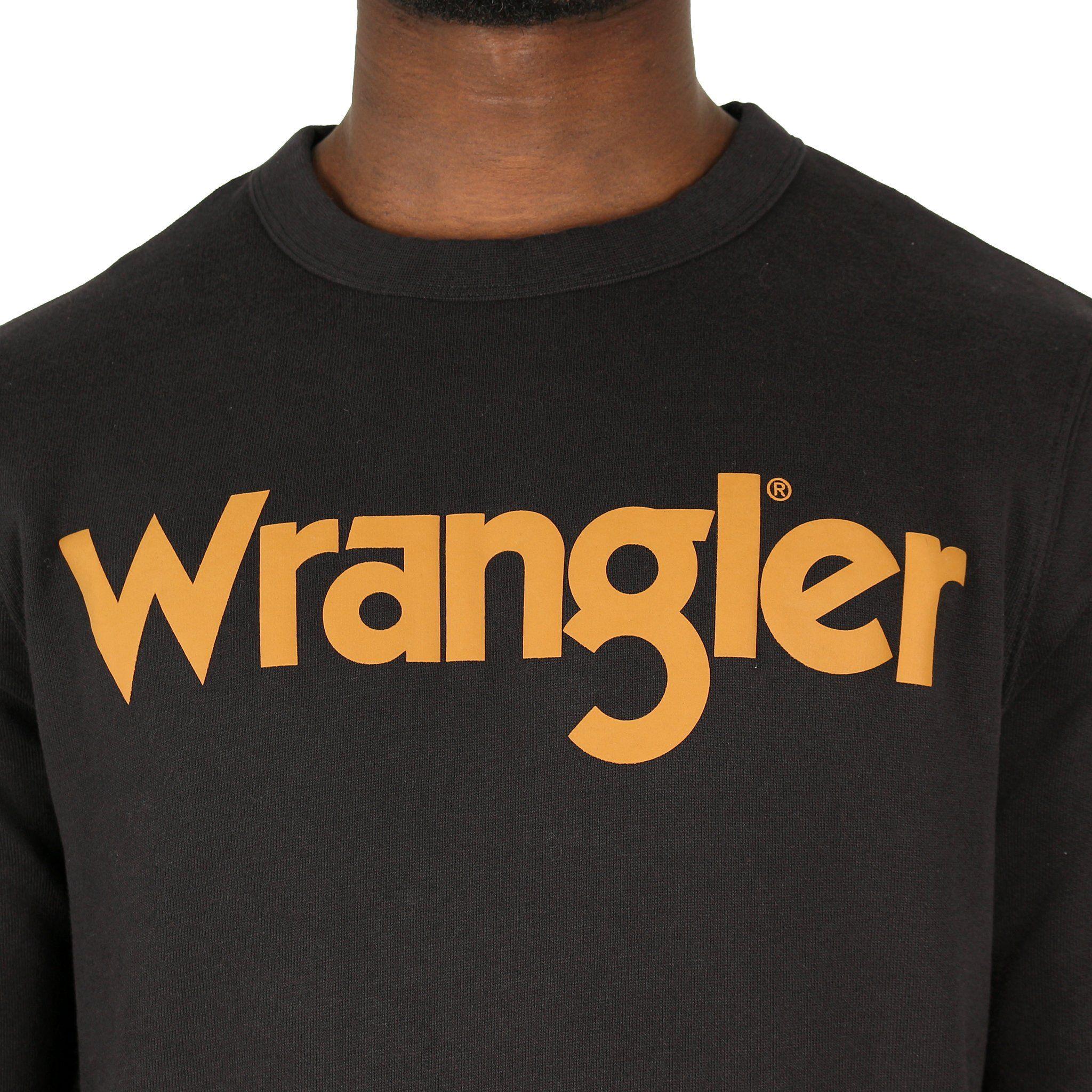 Wrangler Logo - Wrangler Logo Crew Sweat - Black