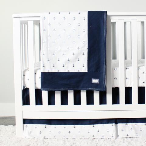 Anchor Blue Red Arrow Logo - Red Arrow, Navy Buck Crib Bedding Set – Giggle Six Baby