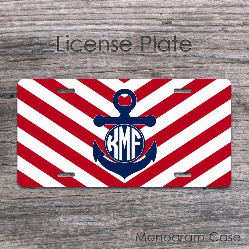 Anchor Blue Red Arrow Logo - Red arrow chevron navy anchor front car tag | Vinyl ideas ...