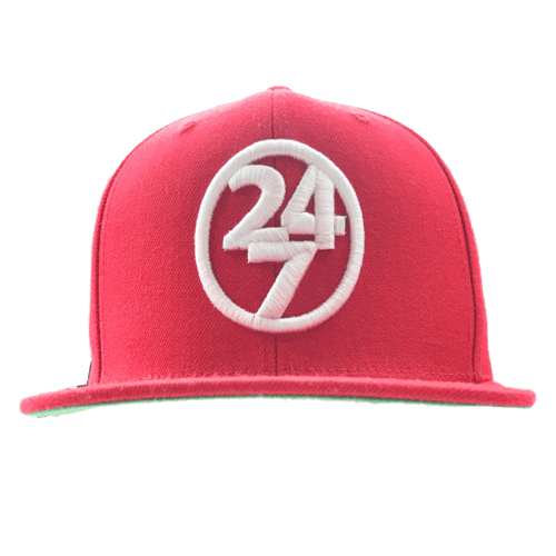 Red Grey Circle Logo - 24-7 Circle Logo Hat — LETHAL INSPIRATION