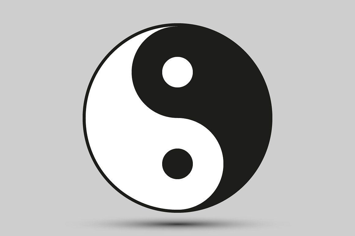 Ying Yang Logo - Ying yang balance symbol ~ Icons ~ Creative Market