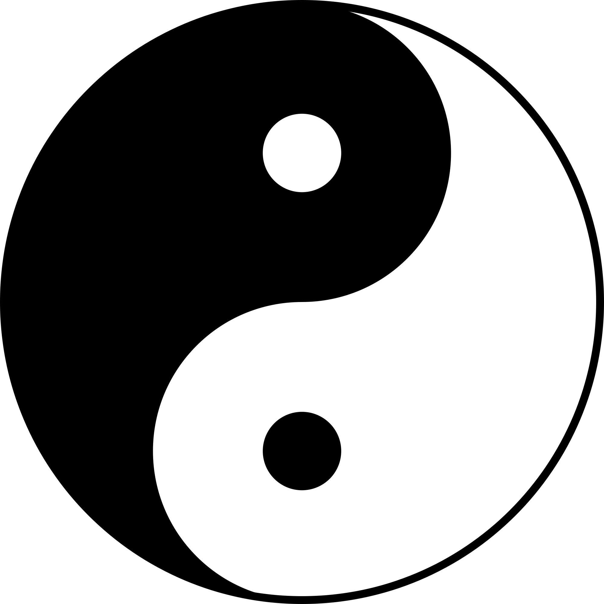 Black and White Chinese Logo - Free Pictures Of Ying Yang Symbol, Download Free Clip Art, Free Clip ...