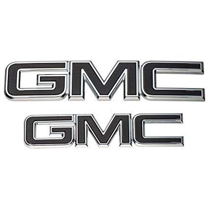 GMC Denali Logo - Amazon.com: GM 84395038 Front and Rear Black Emblem Package GMC ...